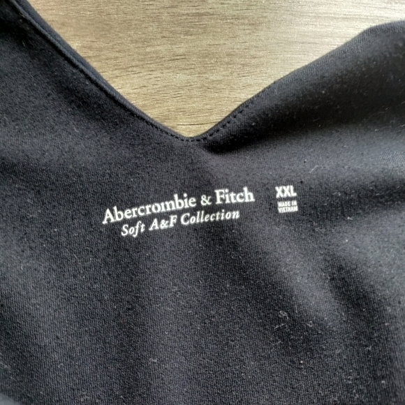 Abercrombie and Fitch soft a&f collection black thong body suit size xxl - Picture 3 of 10